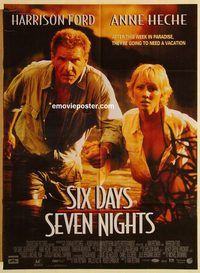 t035 SIX DAYS SEVEN NIGHTS Pakistani movie poster '98 Harrison Ford