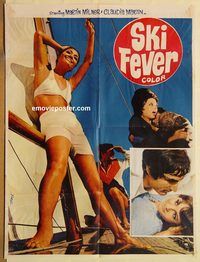 t037 SKI FEVER Pakistani movie poster '68 Martin Milner, sex!