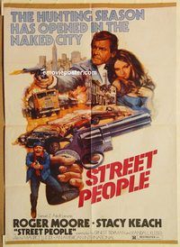 t086 STREET PEOPLE #1 Pakistani movie poster '76 Roger Moore, Keach