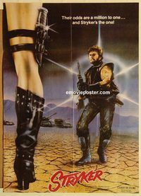 t091 STRYKER Pakistani movie poster '83 Steve Sandor, sci-fi!