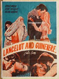 s646 LANCELOT & GUINEVERE Pakistani movie poster '63 Cornel Wilde