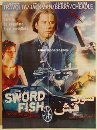 t117 SWORDFISH Pakistani movie poster '01 John Travolta, Jackman
