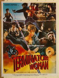 t135 TERMINATOR WOMAN Pakistani movie poster '93 Jerry Trimble