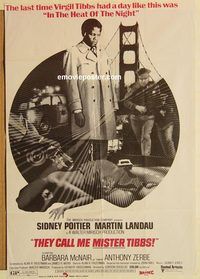 t143 THEY CALL ME MISTER TIBBS Pakistani movie poster '70 Sidney Poitier