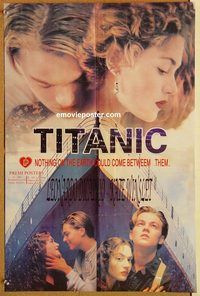 t328 TITANIC 19.5x29.5 Pakistani movie poster '97 DiCaprio, Winslet