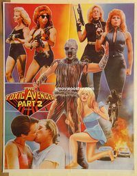 t174 TOXIC AVENGER 2 Pakistani movie poster '89 Troma horror!