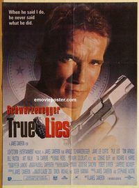 t185 TRUE LIES Pakistani movie poster '94 Arnold Schwarzenegger