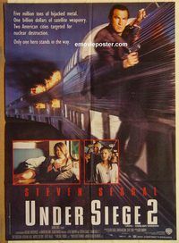 t194 UNDER SIEGE 2 Pakistani movie poster '95 Steven Seagal