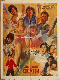 t233 WEAPONS OF DEATH Pakistani movie poster '81 Eric Lee, Bob Ramos