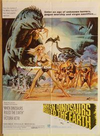 t236 WHEN DINOSAURS RULED THE EARTH Pakistani movie poster '71 Hammer
