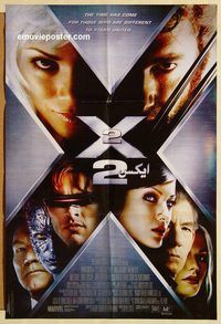 t262 X-MEN 2 Pakistani movie poster '03 Patrick Stewart, Hugh Jackman