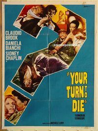 t269 YOUR TURN TO DIE Pakistani movie poster '67 Brook, Bianchi