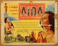 y048 AIDA half-sheet movie poster '54 Sophia Loren, Italian musical!