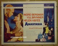 y050 ANASTASIA half-sheet movie poster '56 Ingrid Bergman, Brynner