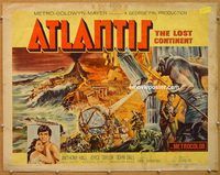y061 ATLANTIS THE LOST CONTINENT half-sheet movie poster '61 George Pal