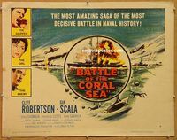 y070 BATTLE OF THE CORAL SEA half-sheet movie poster '59 Cliff Robertson