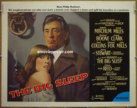 y079 BIG SLEEP half-sheet movie poster '78 Robert Mitchum, Stewart
