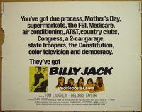 y081 BILLY JACK half-sheet movie poster '71 Tom Laughlin, Delores Taylor