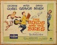 y082 BIRDS & THE BEES half-sheet movie poster '56 George Gobel, Gaynor