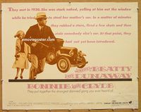 y085 BONNIE & CLYDE half-sheet movie poster '67 Warren Beatty, Dunaway