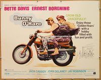 y090 BUNNY O'HARE half-sheet movie poster '71 Bette Davis, Ernest Borgnine