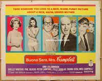 y091 BUONA SERA MRS CAMPBELL half-sheet movie poster '69 Gina Lollobrigida