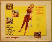 y092 BURGLAR half-sheet movie poster '57 Jayne Mansfield, Dan Duryea