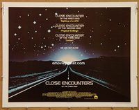 y114 CLOSE ENCOUNTERS OF THE THIRD KIND half-sheet movie poster '77
