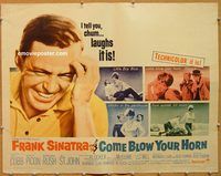 y116 COME BLOW YOUR HORN half-sheet movie poster '63 Frank Sinatra