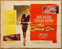 y117 COME ON half-sheet movie poster '56 Anne Baxter, Sterling Hayden