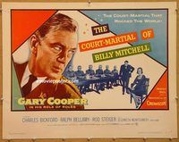 y122a COURT-MARTIAL OF BILLY MITCHELL half-sheet movie poster '56 Cooper