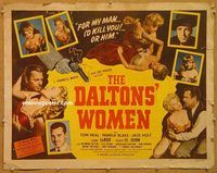 y128 DALTONS' WOMEN half-sheet movie poster '50 Tom Neal, Pamela Blake