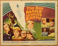 y133 DAY MARS INVADED EARTH half-sheet movie poster '63 Marie Windsor