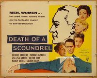y140 DEATH OF A SCOUNDREL half-sheet movie poster '56 Zsa Zsa Gabor
