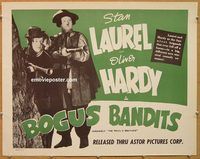 y146 DEVIL'S BROTHER half-sheet movie poster R40s Roach, Laurel & Hardy