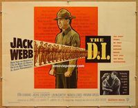 y147 DI half-sheet movie poster '57 Jack Webb, U.S. Marines, Don Dubbins