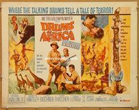 y152 DRUMS OF AFRICA half-sheet movie poster '63 Frankie Avalon, Hartley