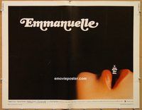 y155 EMMANUELLE half-sheet movie poster '75 Sylvia Kristel, sexploitation!