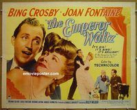 y156 EMPEROR WALTZ half-sheet movie poster '48 Bing Crosby, Fontaine