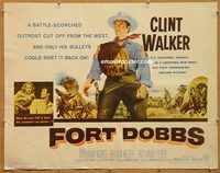 y179a FORT DOBBS half-sheet movie poster '58 Clint Walker, Virginia Mayo