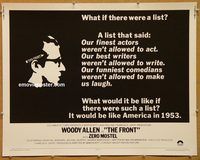 y186 FRONT half-sheet movie poster '76 Woody Allen, Ritt, blacklist!