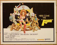 y188 FUZZ half-sheet movie poster '72 Burt Reynolds, sexy Raquel Welch!