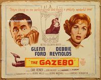 y189 GAZEBO half-sheet movie poster '60 Glenn Ford, Reynolds, Reiner