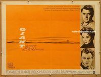 y192 GIANT half-sheet movie poster R63 James Dean, Liz Taylor, Hudson