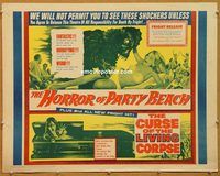 y223 HORROR OF PARTY BEACH/CURSE OF THE LIVING CORPSE half-sheet movie poster