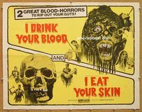 y231 I DRINK YOUR BLOOD/I EAT YOUR SKIN half-sheet movie poster '71