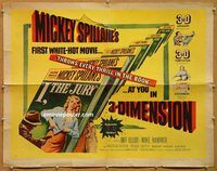 y232 I THE JURY half-sheet movie poster '53 3-D, Mickey Spillane