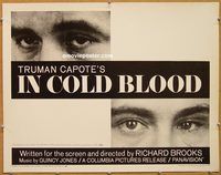 y237 IN COLD BLOOD half-sheet movie poster '68 Robert Blake, Scott Wilson