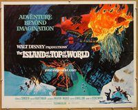 y243 ISLAND AT THE TOP OF THE WORLD half-sheet movie poster '74 Disney