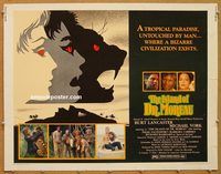 y246 ISLAND OF DR MOREAU half-sheet movie poster '77 Burt Lancaster
